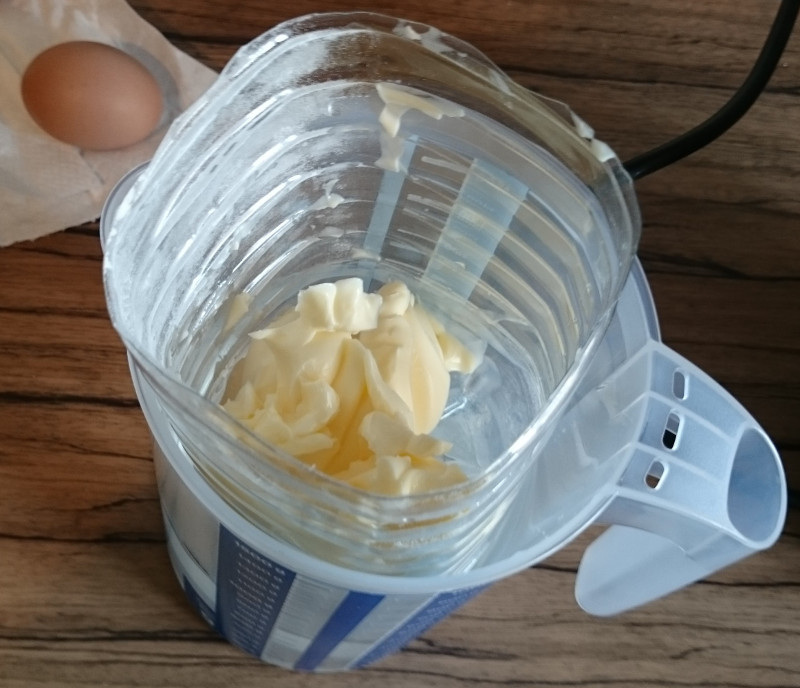 Weighing the butter